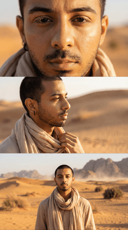 Desert Portrait Triptych