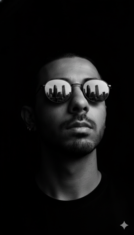 Urban Reflection in Dramatic Light