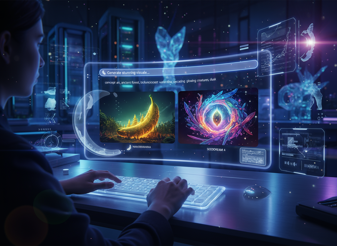 آموزش استفاده رایگان از nano banna و seedream 4